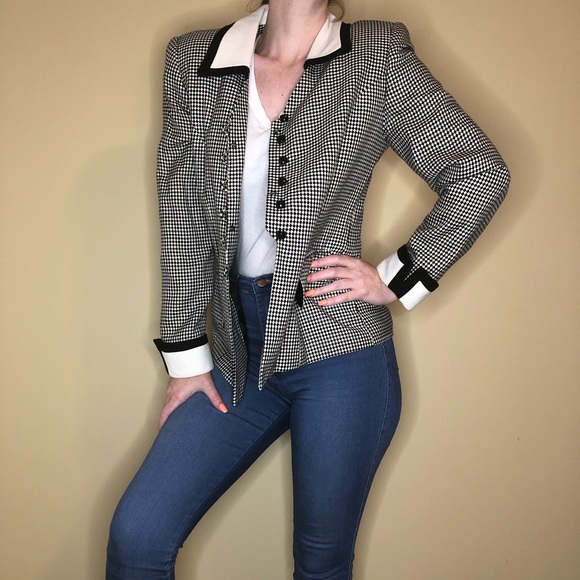 Vintage checkerboard blazer - Picture 2 of 9